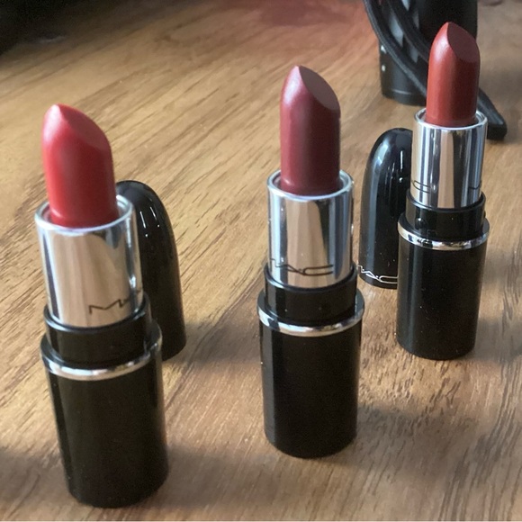 Mac Trio of Mini Lustreglass Lipsticks in Reds - Picture 3 of 3